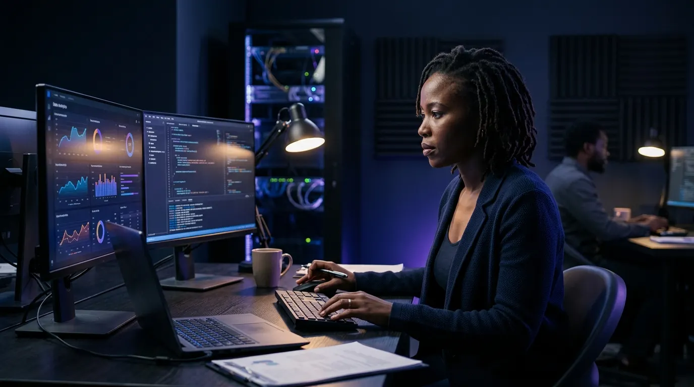 Data Analytics and Workflow Ai: Eliminating Shared Logins in SA SMEs — generated editorial image